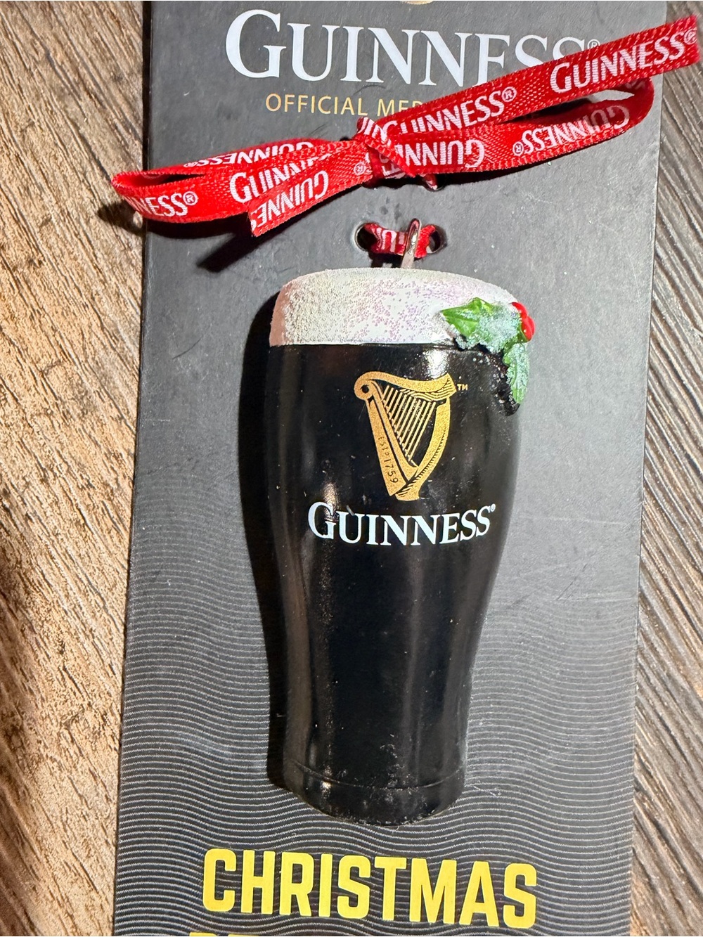 Guinness Black Pint Ornament new from Guinness factory in Ireland!